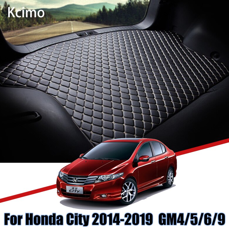 Leather Car Trunk Mat For Honda City 2014 2019 Trunk Boot Mat Ballade Cargo Liner Gm4 5 6 9 Tray Slip Rear Honda Grace Liner Pad Lazada Singapore
