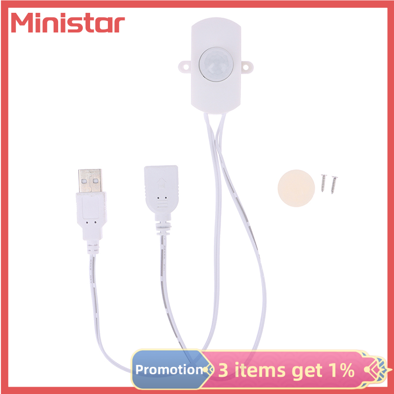 Ministar USB PIR Motion Sensor Switch Body Infrared Intelligent Sensing Detector Switch
