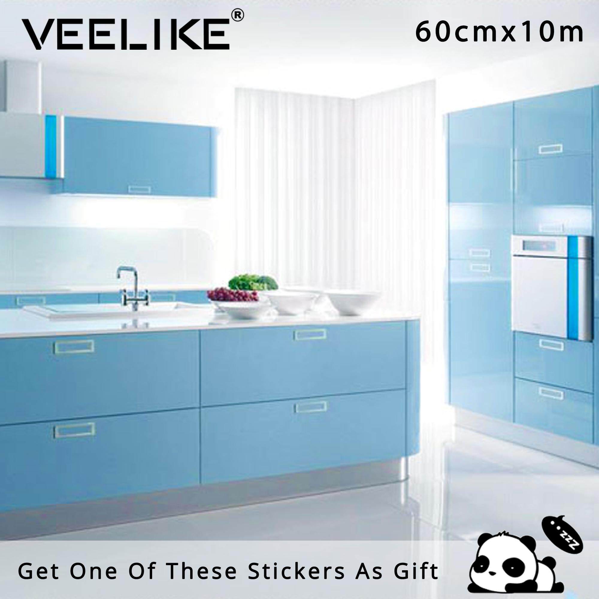 Veelike Self Adhesive Kitchen Cabinet Wall Liner Contact Paper Covering Shelf Waterproof Stickers