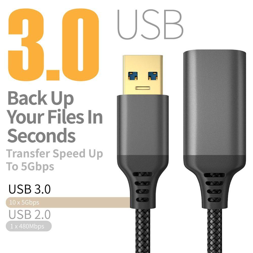 YAOQIKAN Portable Type A USB Cable Extension Printer Extension Cable For Computer Camera USB Cable Extens High-Speed Transmission USB3.0 Cable USB Male To Female Cable Data Cable