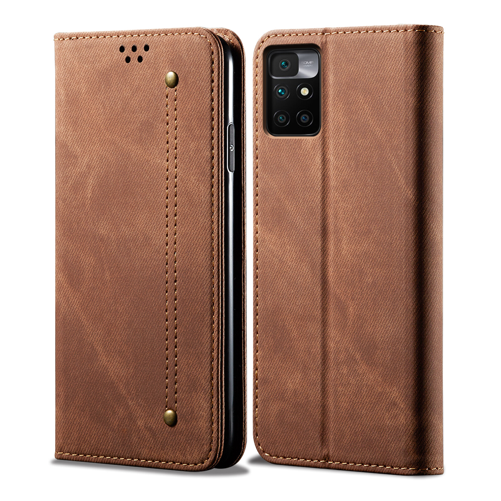 Thinmon, Dành Cho Xiaomi Redmi 10 Bao Da Hoài Cổ Ốp Bảo Vệ Da Nắp Gập Nam Châm Phong Cách, Có Khe Cắm Thẻ Đứng
