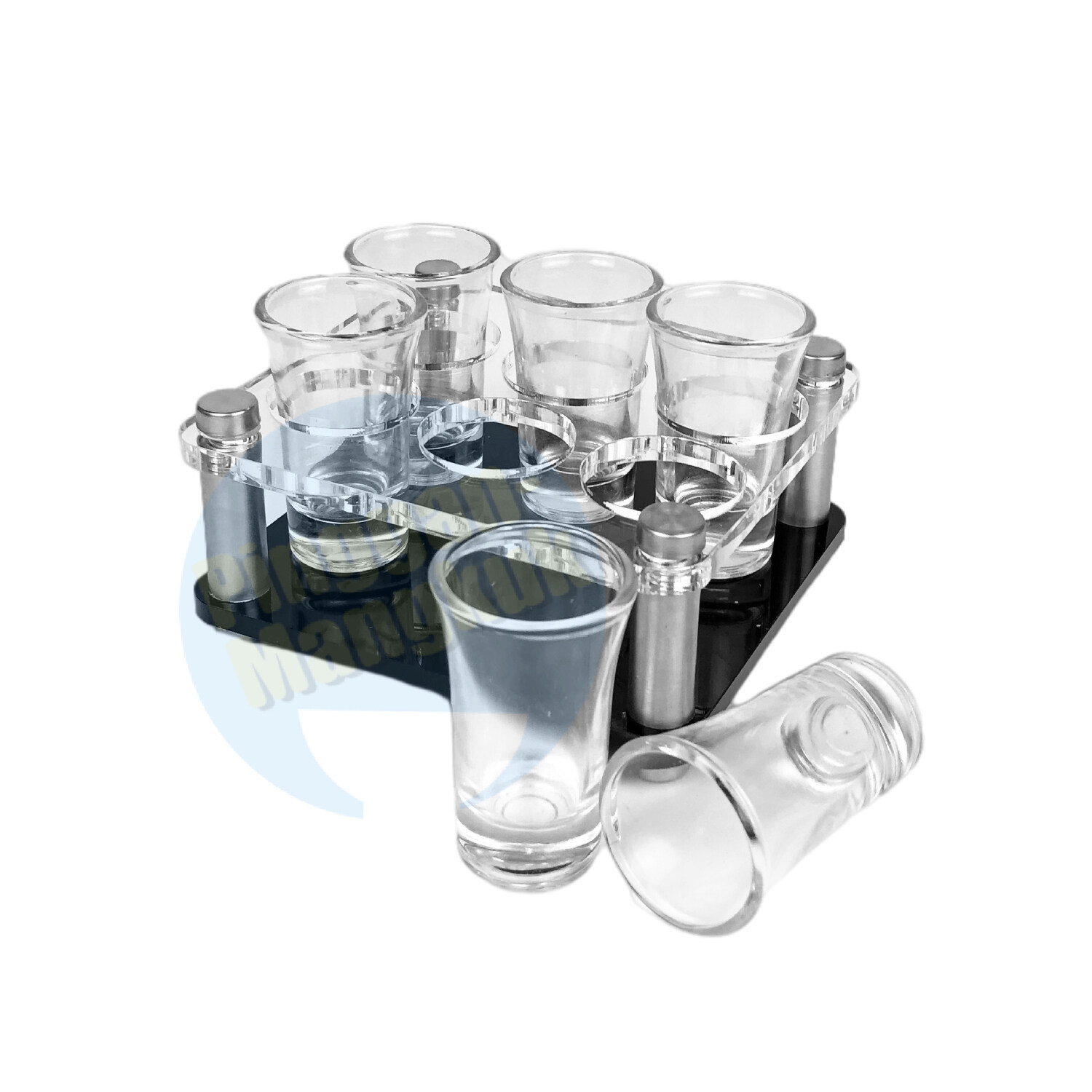 6 Holes Acrylic Shooter Rack, Tumbler Rack, Shot Glass Holder, 2x3