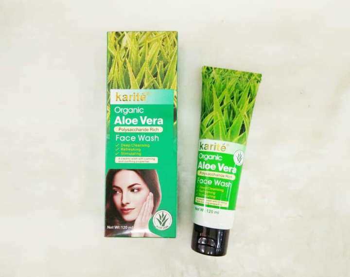 karite organic aloe vera face wash