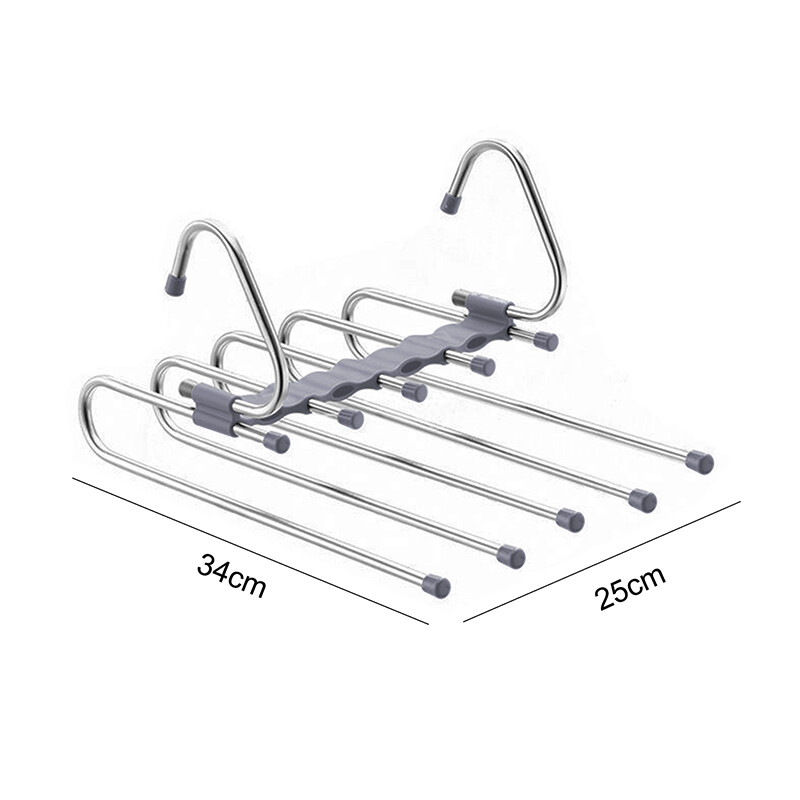 ABS Stainless Steel Multipurpose Magic Pants Hanger Clothes Hanger Trousers Coat Storage Organizer Space Saving