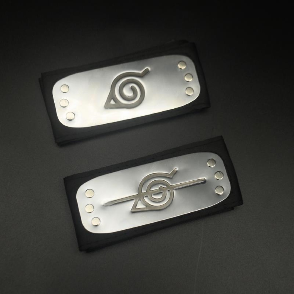 Naruto Konoha Logo Forehead Headband Protector Headgear Turban Cosplay Decor