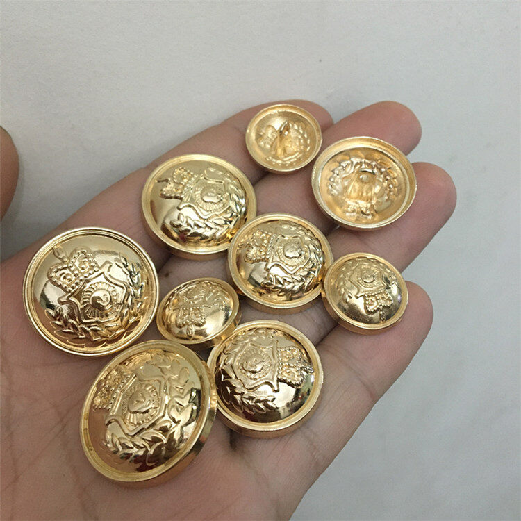 Shipping Metal Crown Buttons DIY Clothes Buttons Decoration Coat Sweater Lining Fir Suit Cuff Buttons