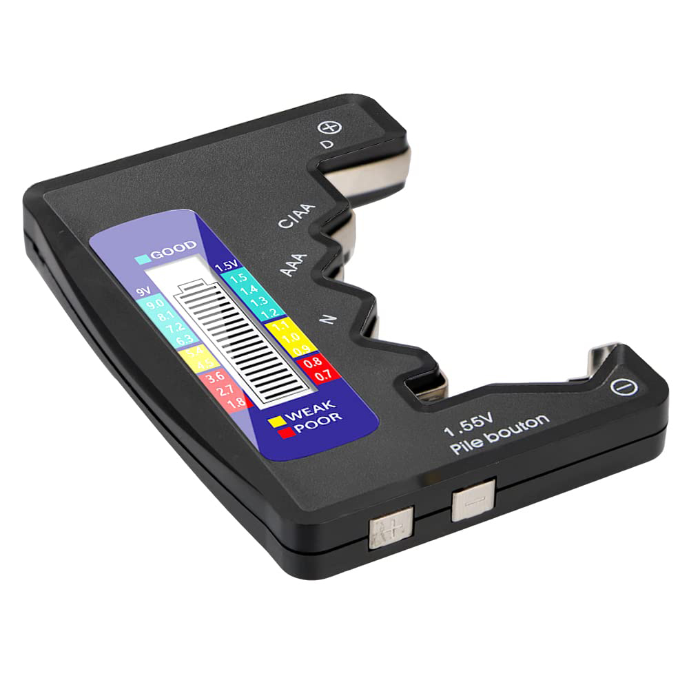BT-886 Portable Battery Capacity Indicator Compact Size Lithium Battery Level Tester Digital Display Battery Voltage Meter Battery Volt Monitor Detector