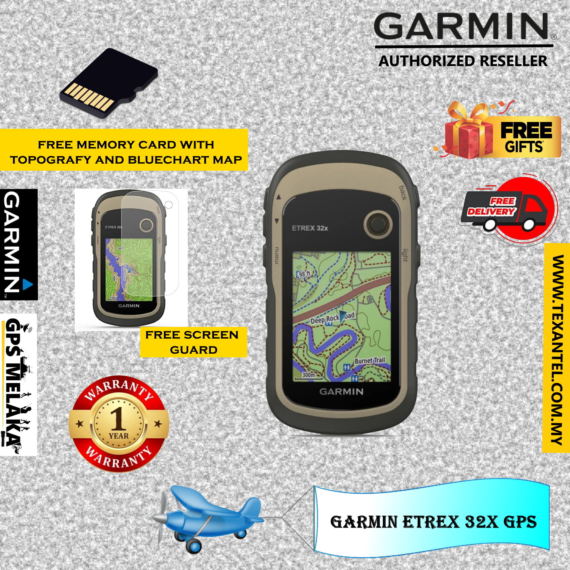Garmin Topographic Maps Free Garmin Etrex 32X Gps Free 16Gb Card & Screen Protector Preloaded Sea Chart  And Topo Maps | Lazada