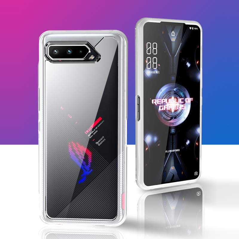 For asus rog phone 5 clear pc+tpu shockproof protective case