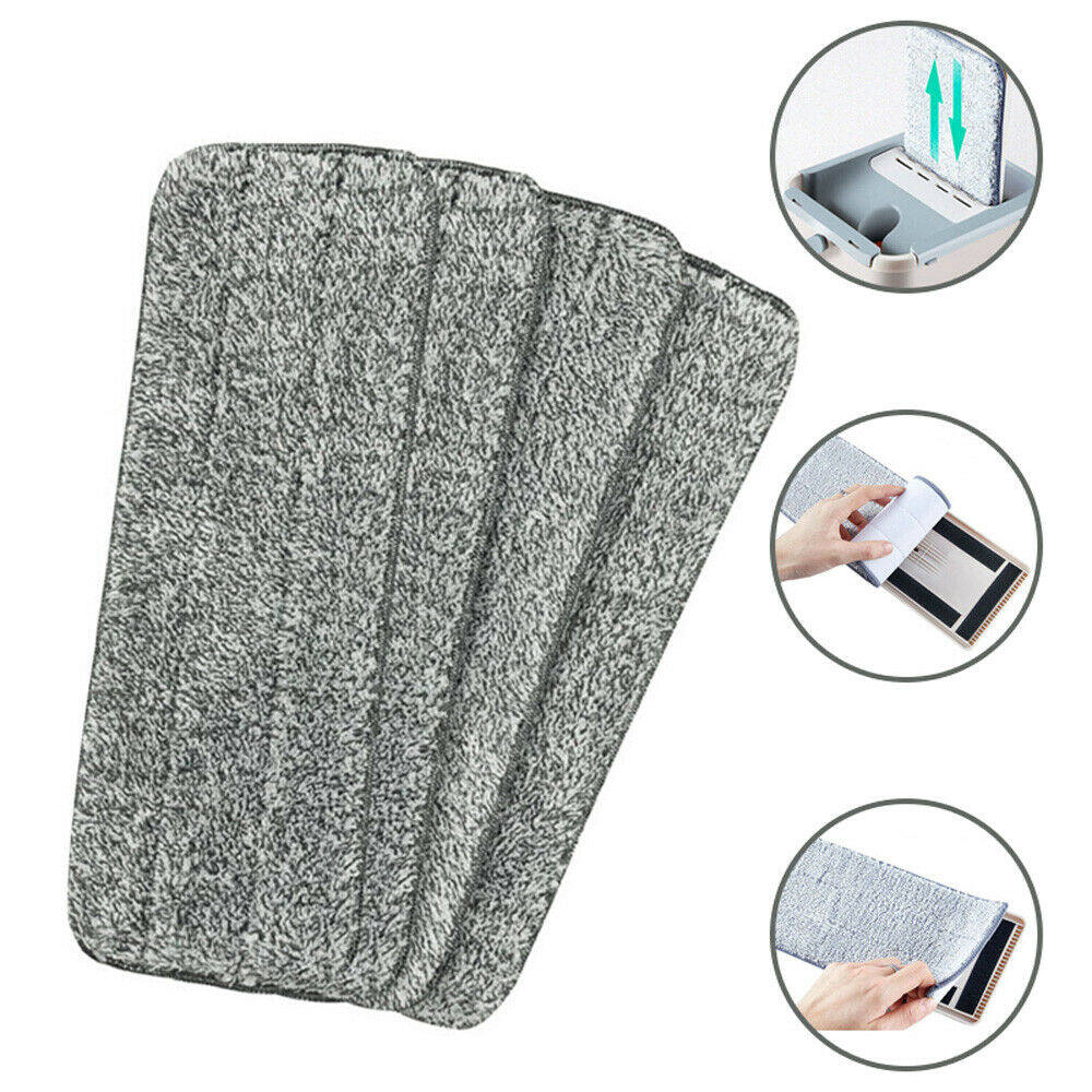 1/4 Cái Dụng Cụ Vệ Sinh Gia Dụng Cây Lau Nhà Vải Lau Dụng Cụ Thay Thế Bằng Vi Sợi Có Thể Giặt Được Đầu Cây Lau Nhà Bụi