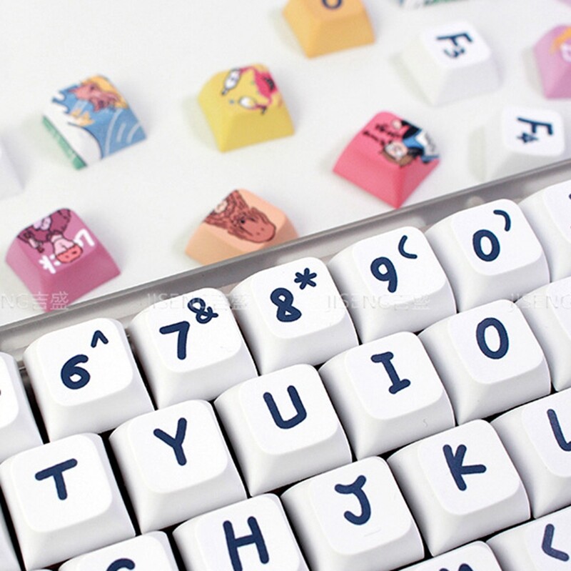 【Keycap chỉ】 Keycap sóng 123 phím xda hồ sơ PBT thăng hoa Keycaps cho bàn phím cơ tùy chỉnh keychron/RK61/gk61/Anne Pro 2