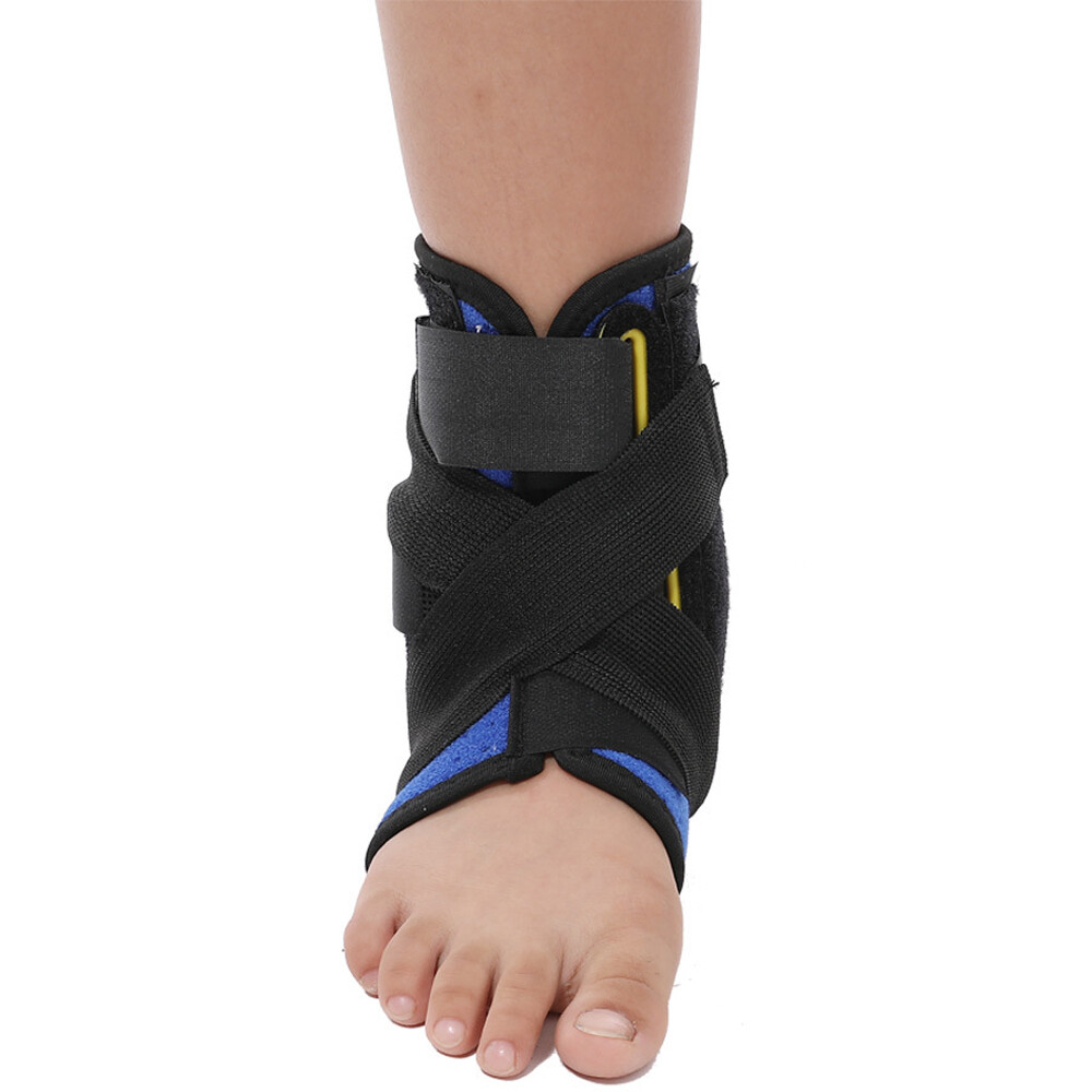 1Pcs Ankle Brace with Splint for Kids, Adjustable Ankle Stabilizer Breathable Compression Ankle Support for Sprain,Sprained Ankle, Tendon,Injury Recovery