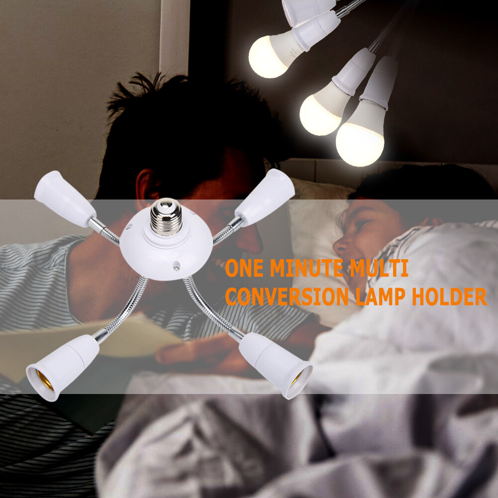 Adjustable E27 Lamp Holder for LED Light Adapter Converter Multi-conversion