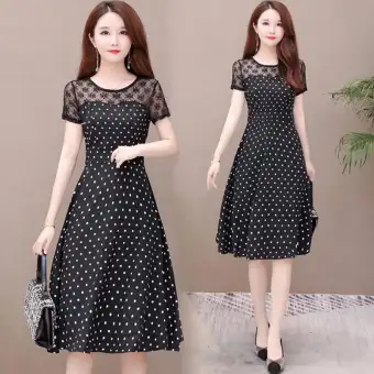 and polka dot dress