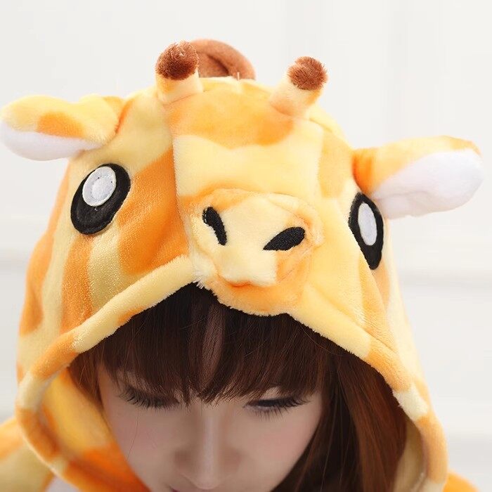 Adult Kigurumi Giraffe Onesie Sleepwear Cartoon Animal Cosplay