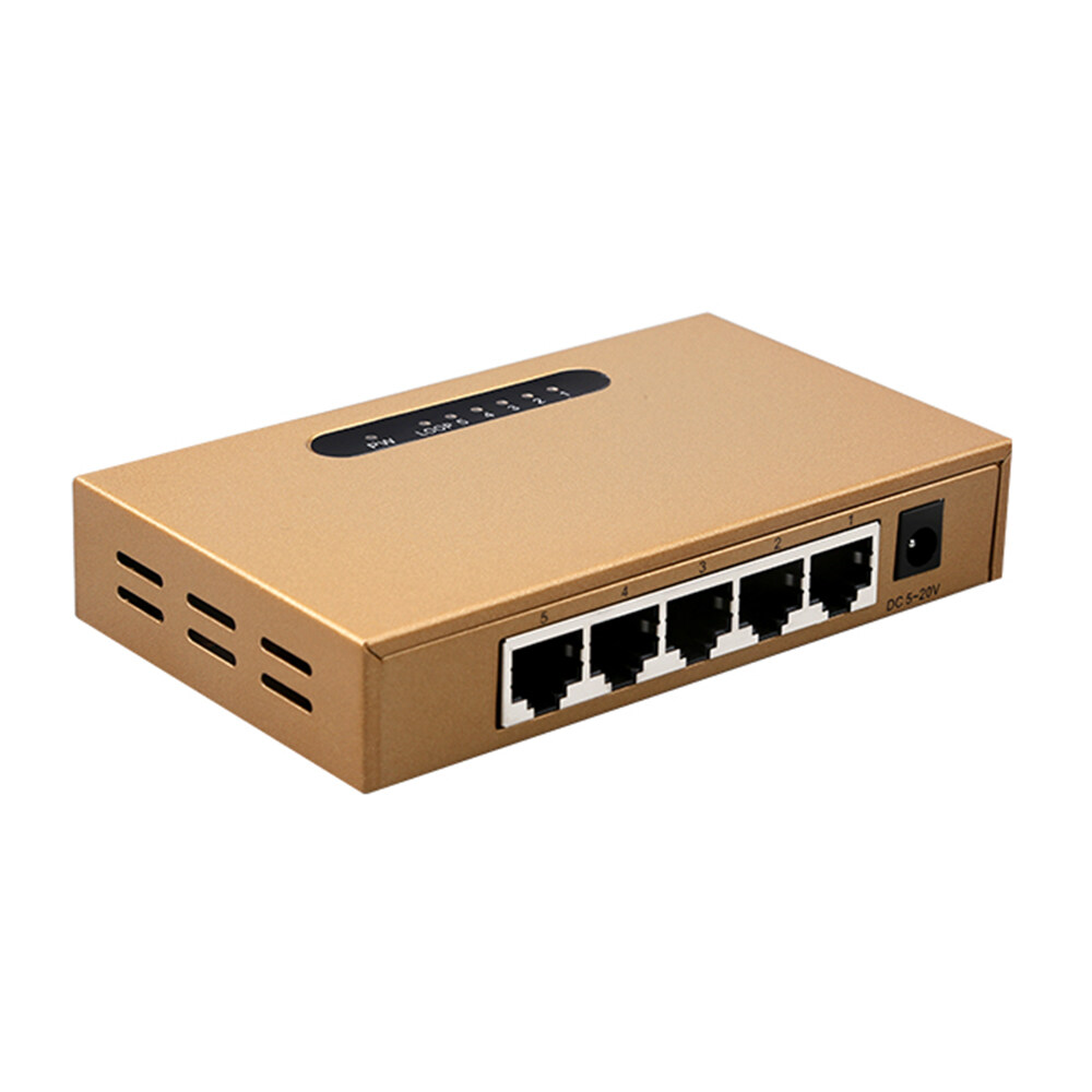 Terow 1000 Mbps Suis Pintar 5 Port Mini Semua Gigabit dengan Rangkaian Rj45 Lan Hub