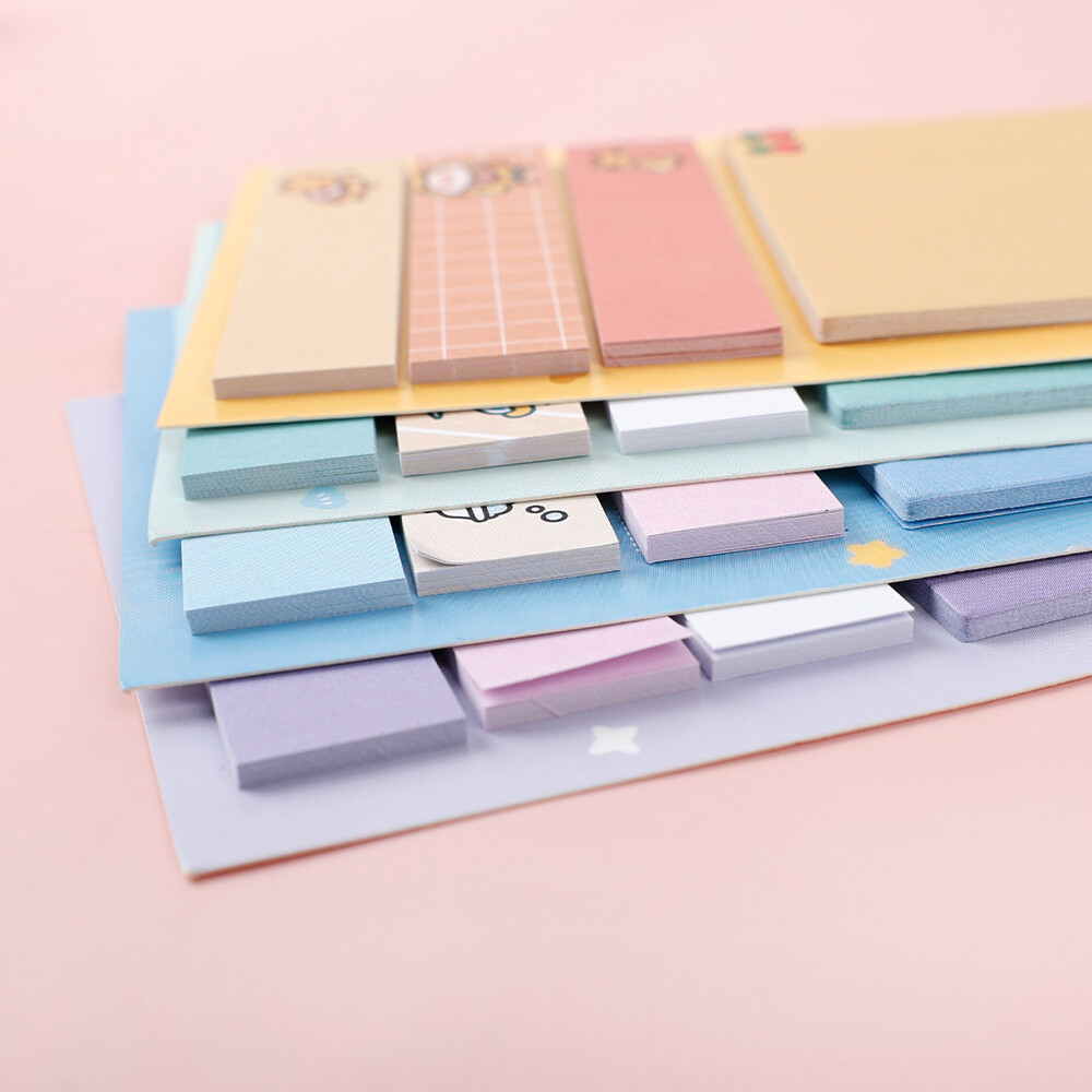 YESPERY Ins Cute Notes Index Stickers Office Bookmarks Sticky Notes Kawaii Messages Stickers Notepad Notes