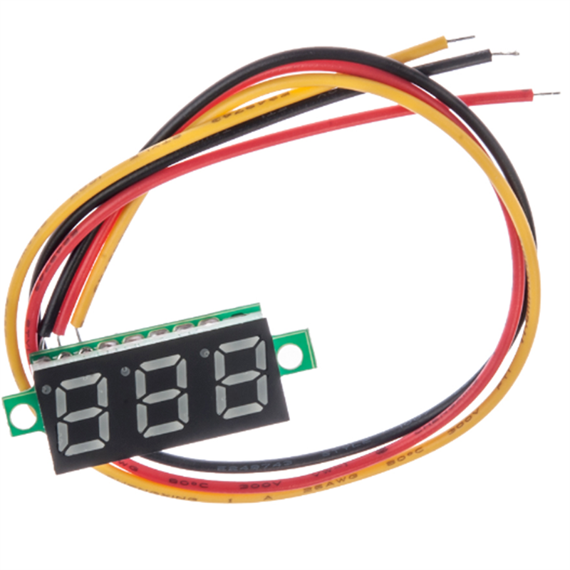 Vôn Kế Kỹ Thuật Số DC Đầu 0.28 Vôn Kế Kỹ Thuật Số LED DC0-100.0V Vôn Kế Ba Dây