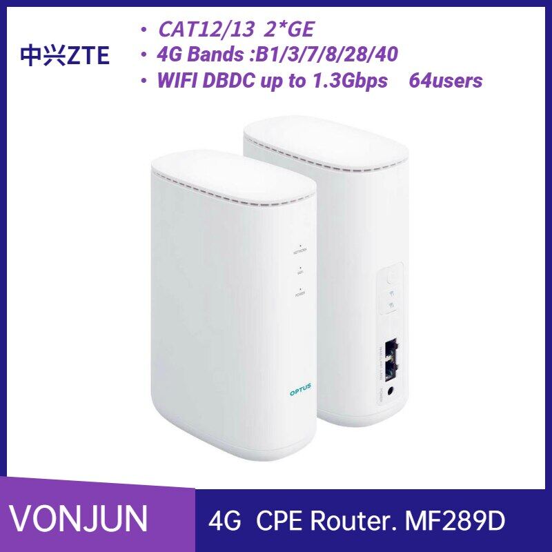 Unlocked ZTE CPE Router MF289D LTE CAT12/13 WIFI 6 UP To 64 Users Optus ...