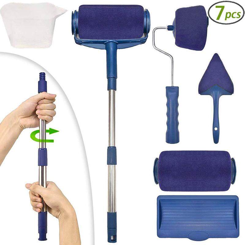 7 Món Lăn Sơn Bộ Bàn Chải Mở Rộng Cần Liền Mạch/Đường May Góc Cọ Sơn Chuyên Nghiệp Dán Tường Brush Kit