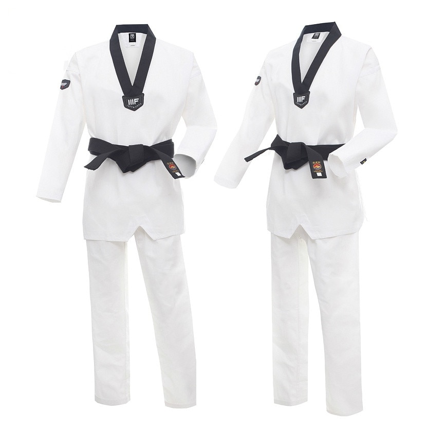 New Taekwondo Clothing Children Kids Karate Suit Martial Arts Training Sets Kung Fu Uniform For Women Men White Belt