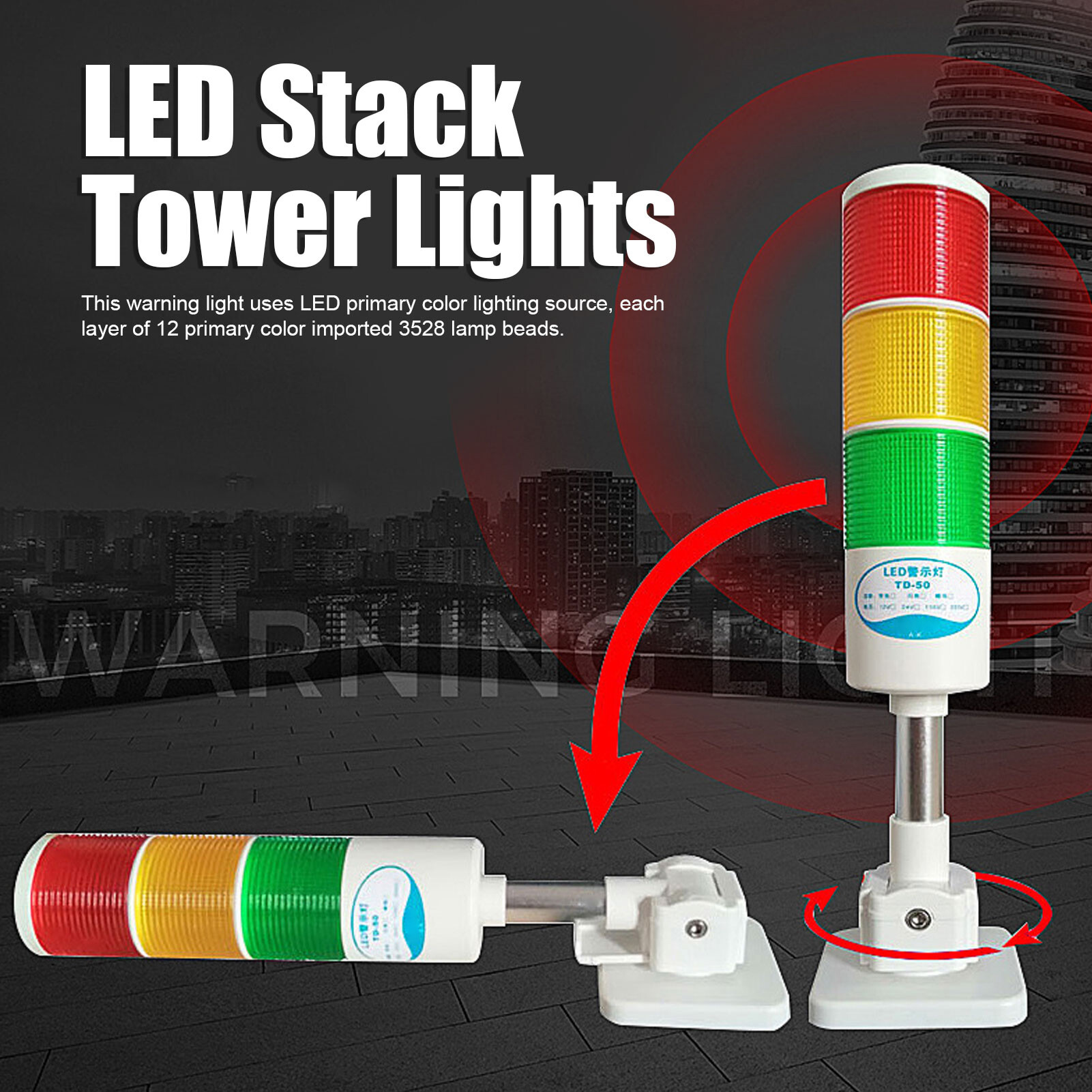 LED Stack Tower Lights Tower Stack Warning Lamp Wide Application for CNC