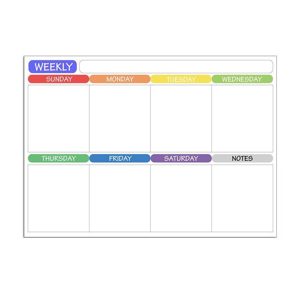 MMLUCK Soft A3 Work Plan To Do List Magnetic Grocery List Month Planner Memo Message Board Fridge Stickers Plan Notepad