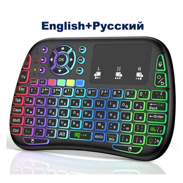 Bluetooth Wireless Keyboard Mini M9 7 Backlit 2.4G Google Voice Air Mouse Remote Touchpad for Android TV Box PC