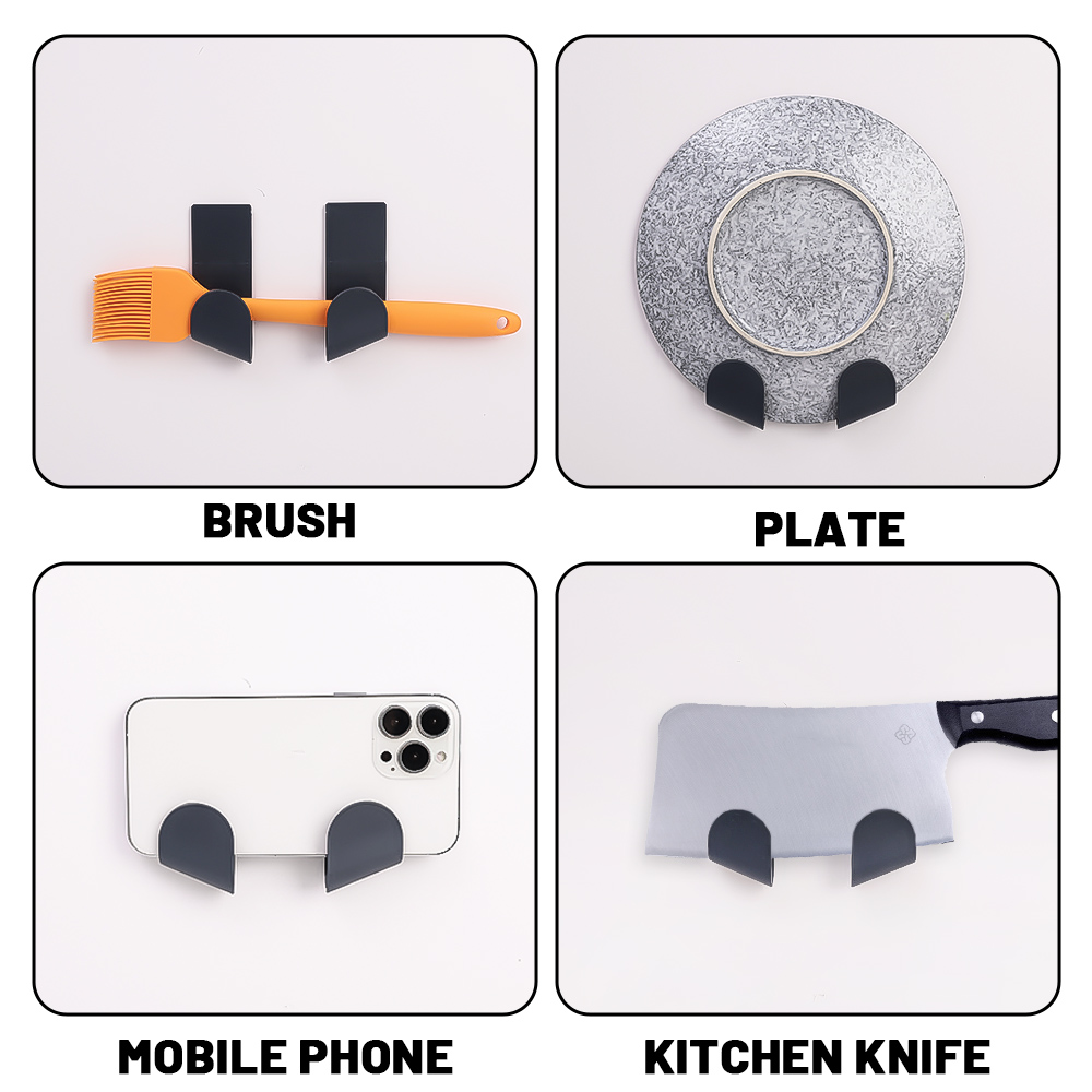 Wall-mounted Pot Lid Storage Rack Multifunctional Kitchen Organizers Tableware Holder Dishcloth Hook