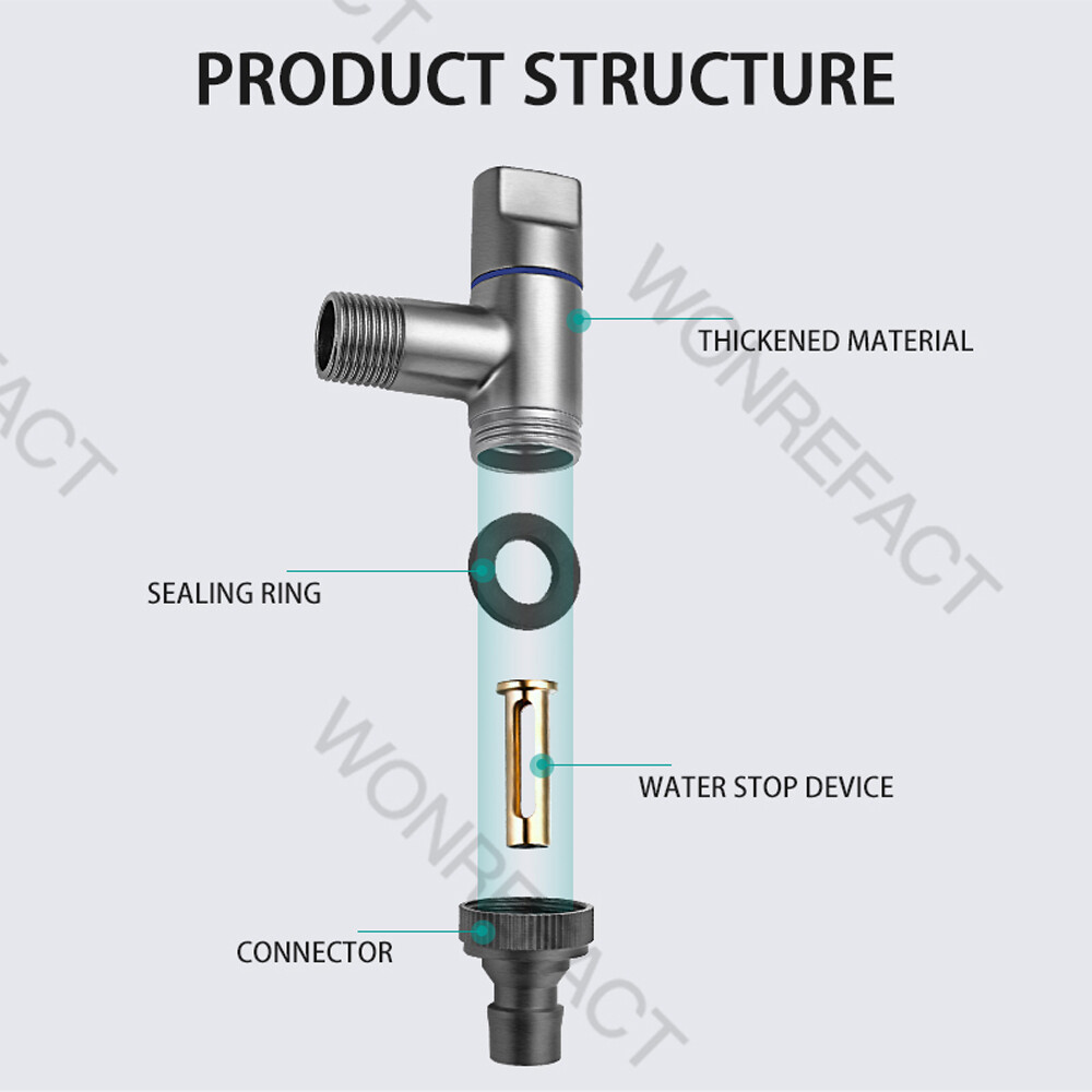 Universal Mini Washing Machine Faucet Automatic Water Stop Joint Thread Anti-fall Faucet Quick Installation Faucet Mini Brass Angle Valve