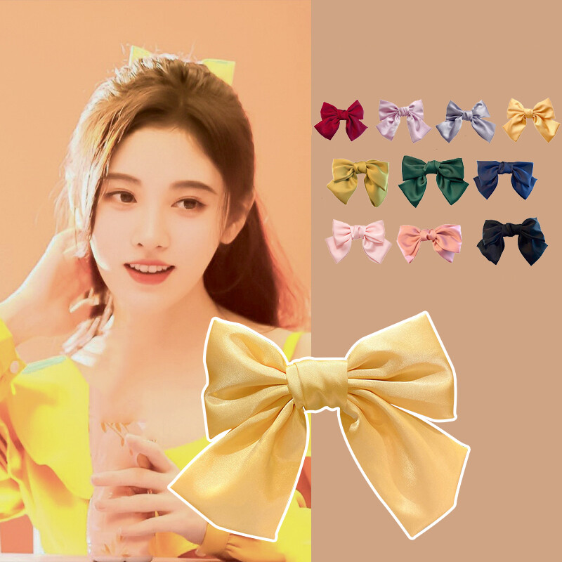 【PINK EMPRESS】Kẹp Tóc Đính Nơ Ruy Băng Lớn Thời Trang