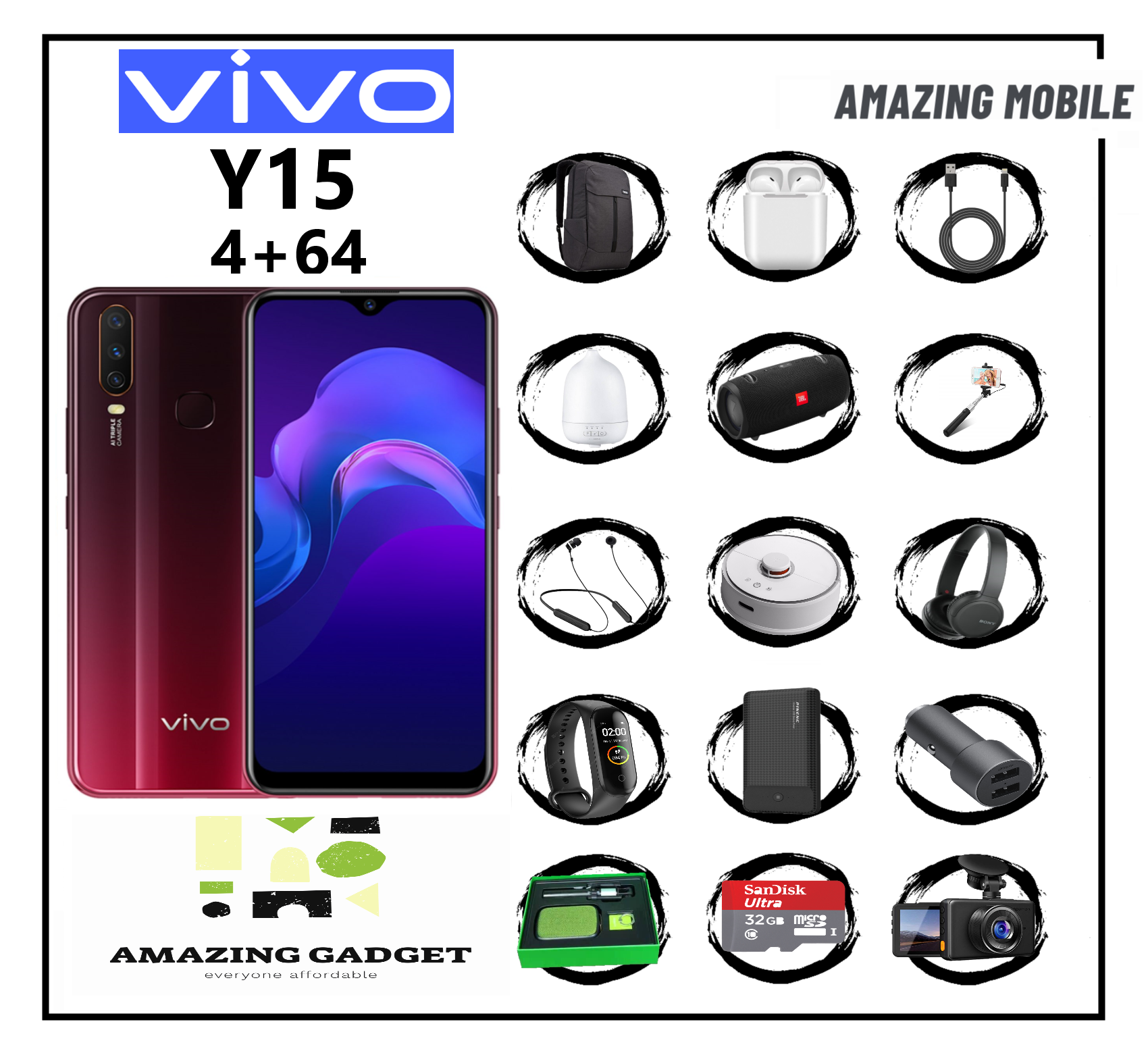 Vivo Y15 4 64gb 100 Malaysia Set Ready Stock Lazada