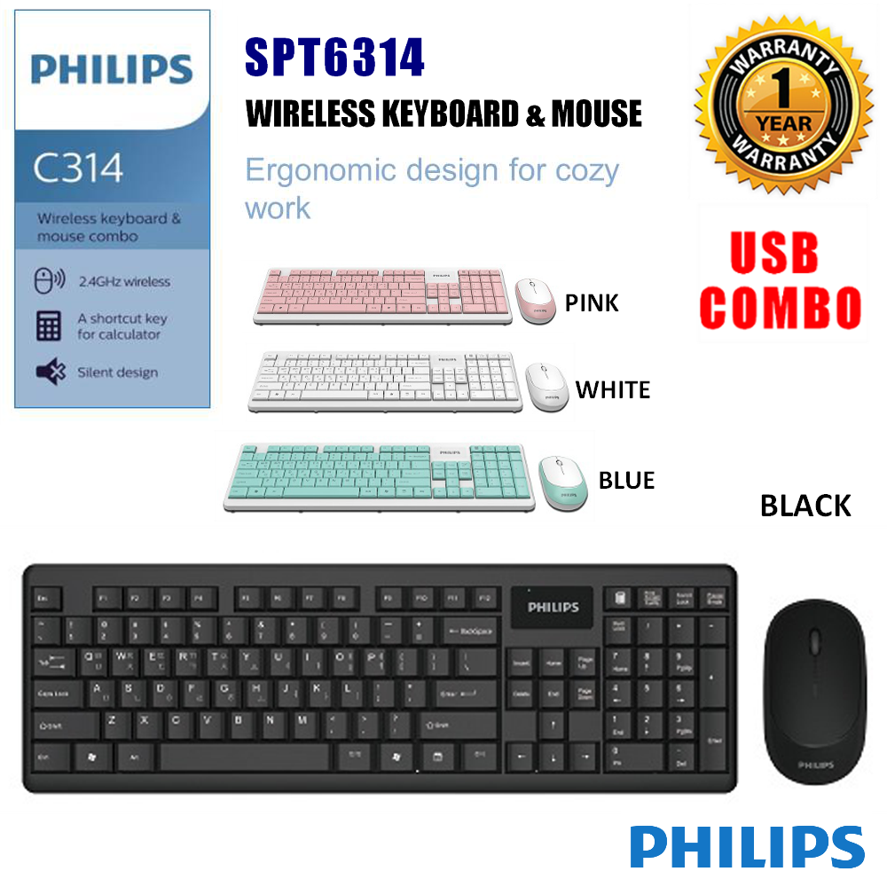 9.9 Philips C314 (SPT6314) Wireless Keyboard-Mouse Combo Set