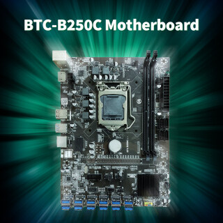 KKmoon Bo Mạch Chủ BTC-B250C Với 2 Khe Nhớ DDR4 12 Khe USB3.0 Đến PCI-E 16X Hỗ Trợ CPU LGA1151 Series Thế Hệ Thứ 6 7 thumbnail
