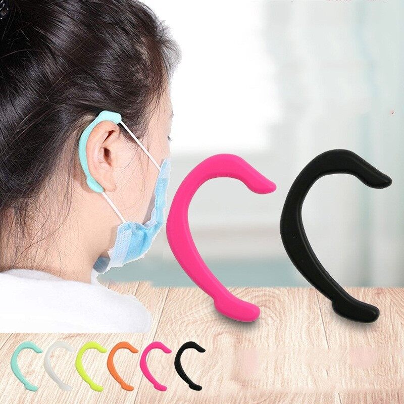 Portable Anti Pain Elastic Soft Silicone Earmuffs Protector Mask Rope Cover Soft Protective Ears Mask Band Buckles