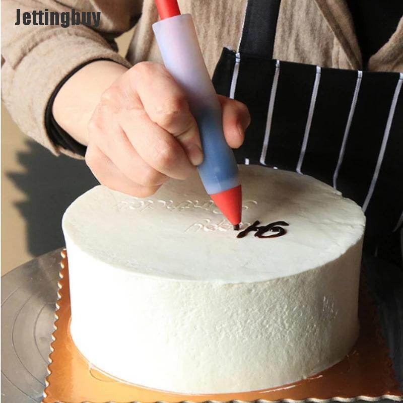 [Jettingbuy] Silicone Food Writing Pen Cookie Icing Piping Pastry Nozzles Kitchen Accessories