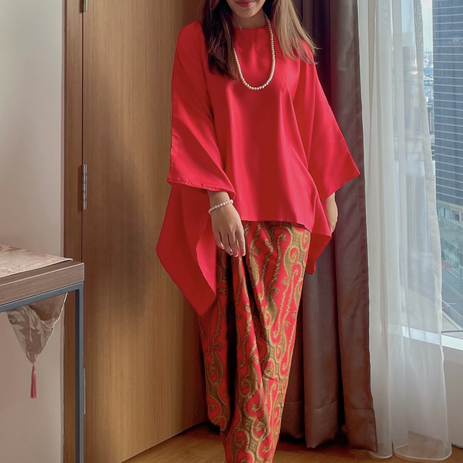 [Soft Japanese Cotton!] Baju Kurung Kaftan Aisha with Kaftan Top with ...