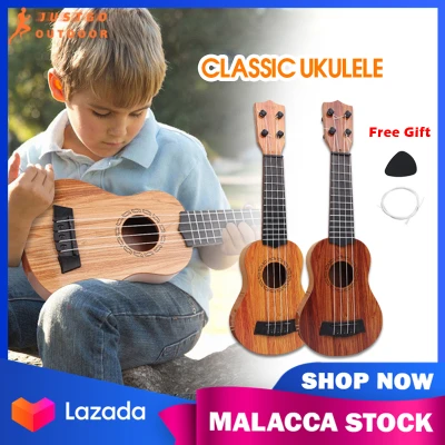 【Free Gift】Kids Ukulele Mini Guitar For Beginners Kid Gift Toy Adjustable Soprano 4 Strings Hawaiian Music Instrument Wood Ukulele