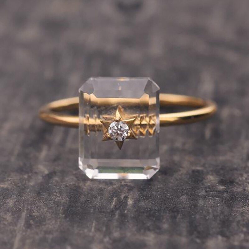 PANAOBEN⭐Silve 925 Rings Original New Diamond-studded Rectangular Unique Opening Adjustable Ring Elegant High-end Retro Ladies Silver Jewelry Cute Rings Korean Fashion Accessories Couple Ring For Men Vintage Sterling