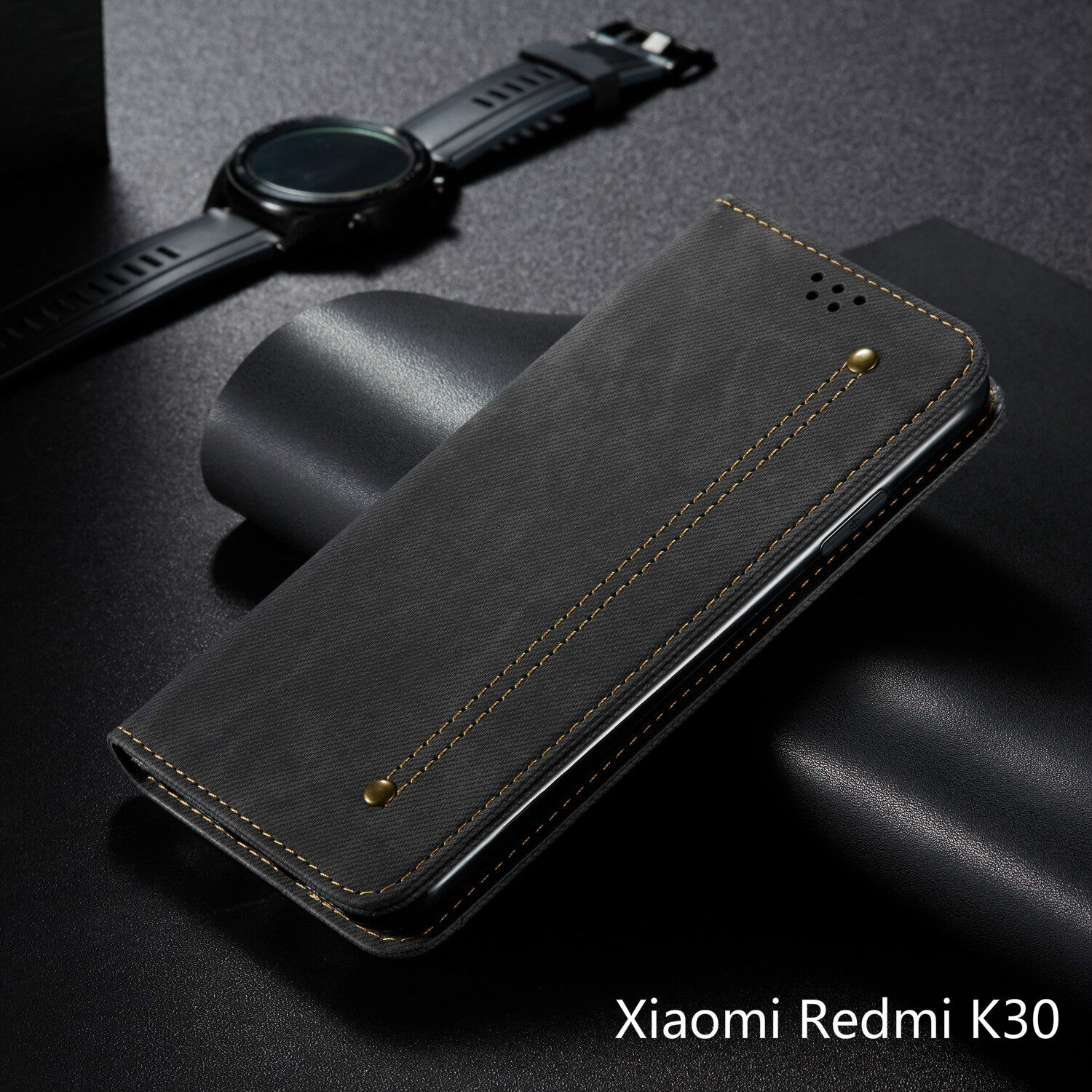 XICCI Wallet Phone Case for Xiaomi Redmi K30 Magnetic 360 Retro Leather Credit Card Money Slot Back Cover for Xiaomi Redmi K30