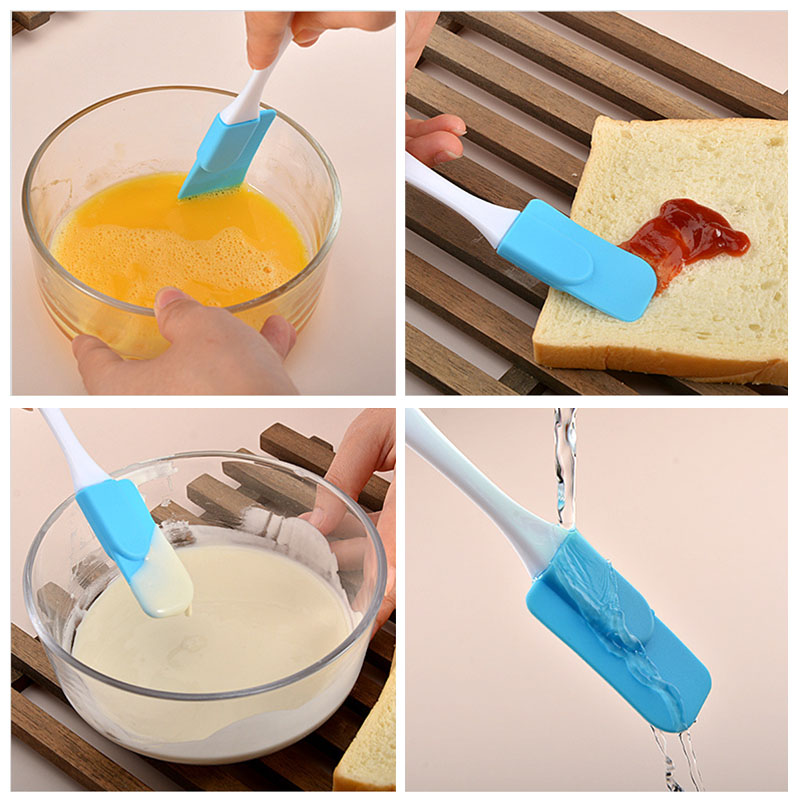 Houseeker Useful Silicone Cake Scraper Multi-Purpose Buttter Spatula Cake Cream Mixer Utensil Baking Tools