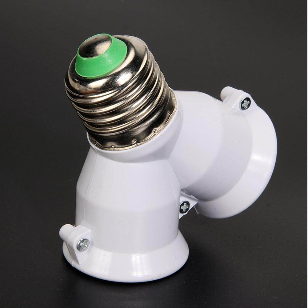 2 in 1 E27 Lamp Socket Splitter Adapter Light Bulb Base Stand Holder