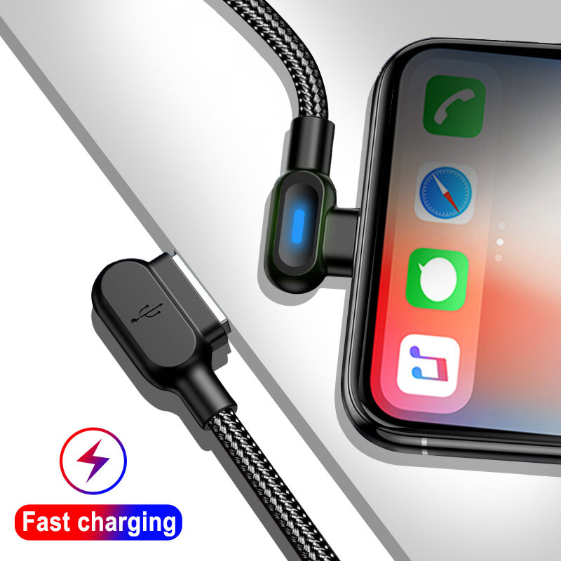 Elough Cáp Micro USB Loại C 90 Độ Sạc Nhanh Type-C, Bộ Sạc USB-C Micro Cho Samsung Xiaomi Huawei LG Android
