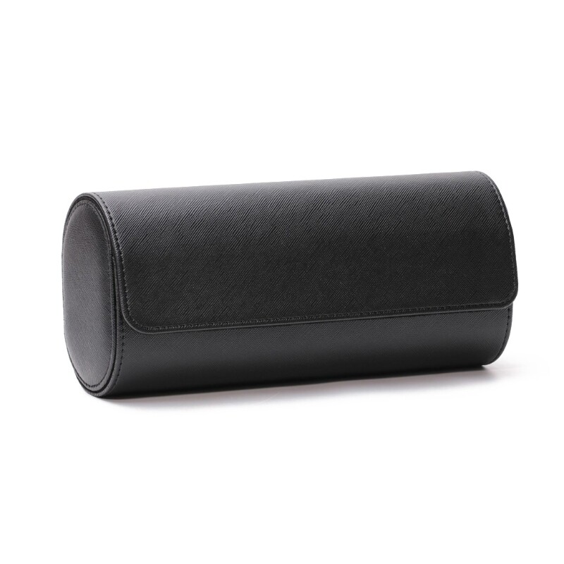 3 Slots Watch Roll Travel Case Chic Portable Vintage Leather Display Watch Storage Box with Slid in Out Watch Organizers
