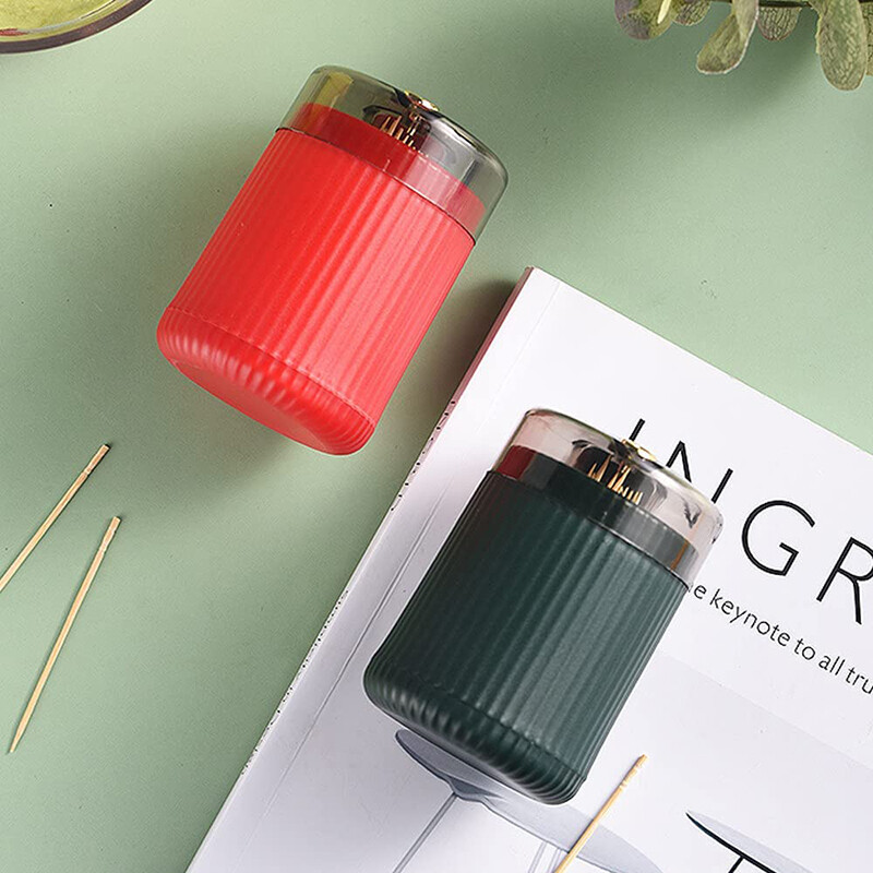 【YIDEA HONGKONG】Toothpick Box Toothpick Dispenser  Automatic Eject Toothpick Jar Holder Household Convenient