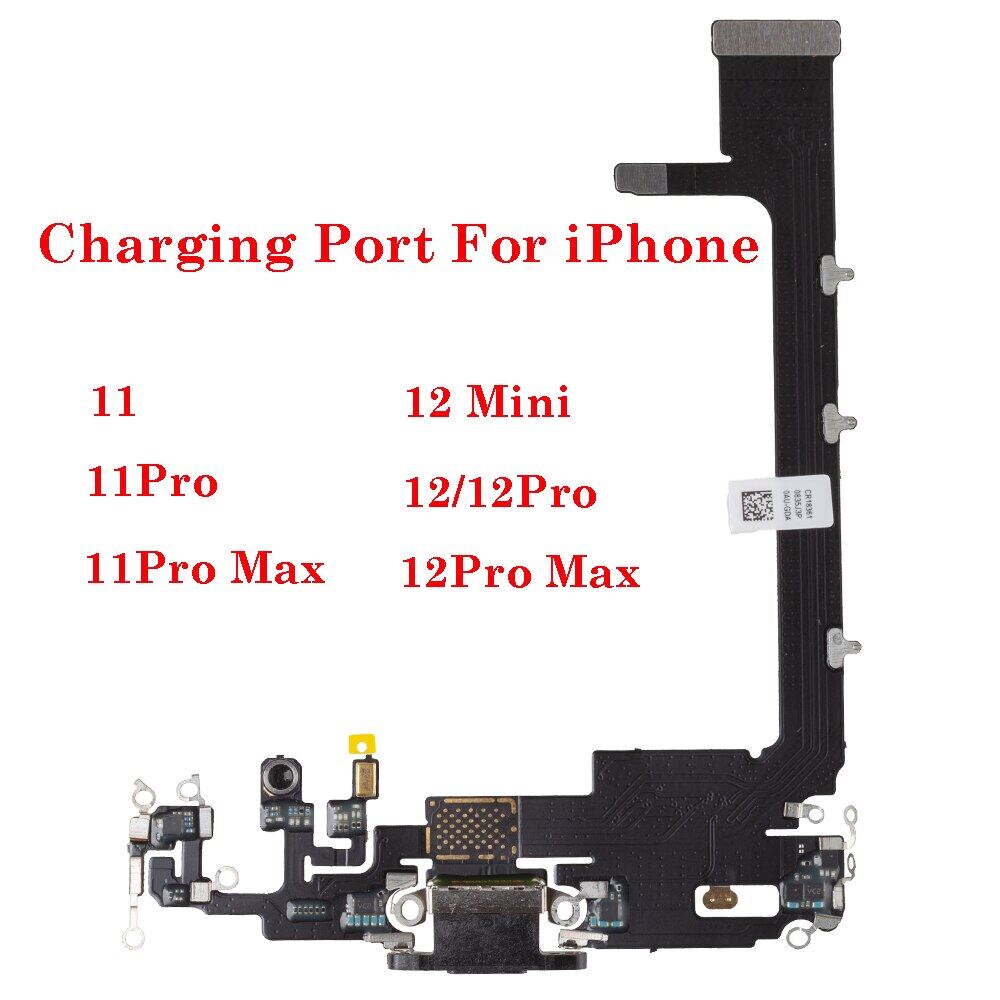 1Pcs Charger Port Flex Ribbon For Iphone 11 12 Pro Max USB Dock Charging Connector Data Flex Cable Replacement Parts