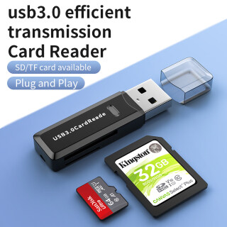 Đầu Đọc Thẻ SD, Hub Chuyển Đổi Thẻ Nhớ Flash Hai Khe USB 3.0 Tiện Dụng thumbnail
