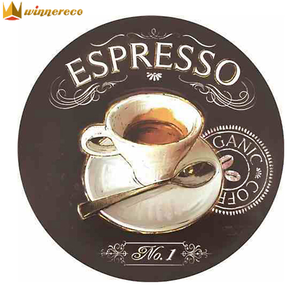 30 x 30cm Round Shape Mark Vintage Metal Tin Sign Plate Drinks Poster Retro Car Brand Metal Wall Decor Plaques Cafe Bar Pub Signboard Decor Poster
