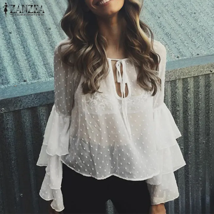 lace chiffon top
