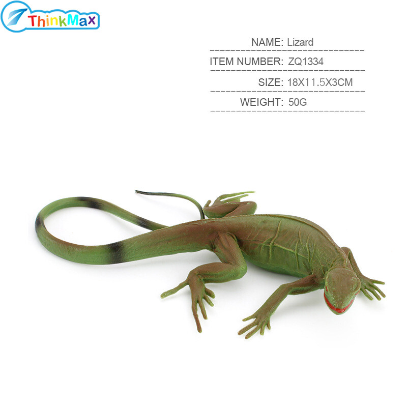 THINKMAX Realistic Wild Amphibian Animal Action Figures Simulation Chameleon Model Ornament Creative Tricky Toys For Kids